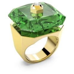 Swarovski Numina Cocktail Ring Octagon Cut, Green, Gold-tone Plated -Jewelry Store numina cocktail ring octagon cut green gold tone plated swarovski 5613538 2