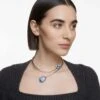 Swarovski Numina Necklace Blue, Rhodium Plated -Jewelry Store numina necklace blue rhodium plated swarovski 5625314