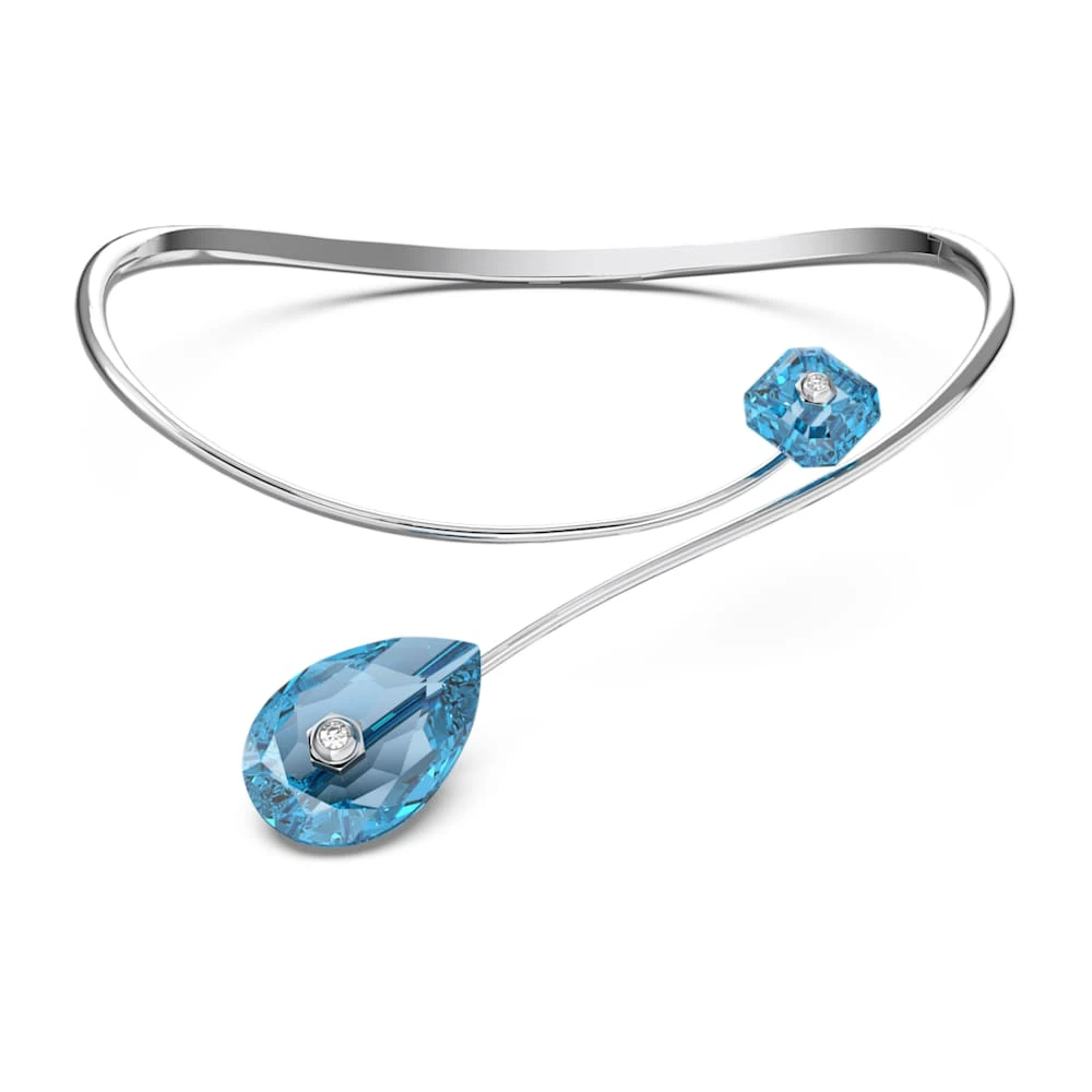 Swarovski Numina Necklace Blue, Rhodium Plated 7 Swarovski Numina Necklace Blue, Rhodium Plated - Image 5