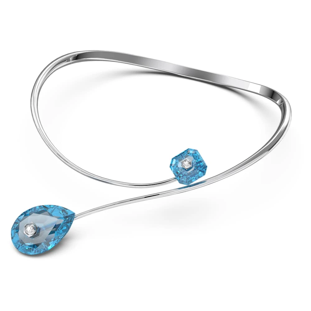 Swarovski Numina Necklace Blue, Rhodium Plated 8 Swarovski Numina Necklace Blue, Rhodium Plated - Image 6