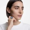 Swarovski Numina Ring Square Cut, Blue, Rhodium Plated -Jewelry Store numina ring square cut blue rhodium plated swarovski 5614076