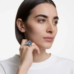 Swarovski Numina Ring Square Cut, Blue, Rhodium Plated 11 Swarovski Numina Ring Square Cut, Blue, Rhodium Plated -Jewelry Store numina ring square cut blue rhodium plated swarovski 5614076 3