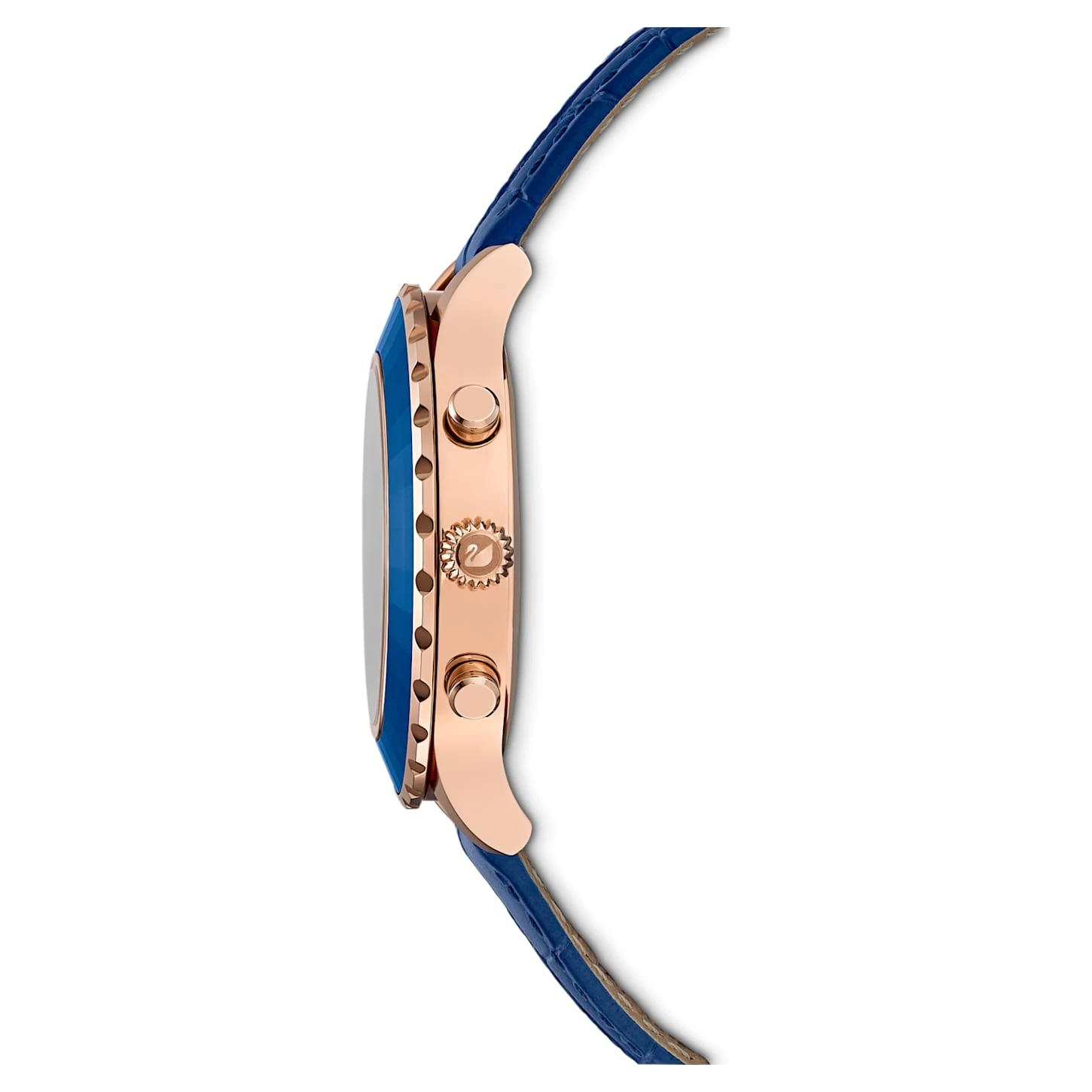 Swarovski Octea Lux Chrono Watch Swiss Made, Leather Strap, Blue, Rose Gold-tone Finish 5 Swarovski Octea Lux Chrono Watch Swiss Made, Leather Strap, Blue, Rose Gold-tone Finish - Image 3