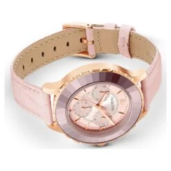 Swarovski Octea Lux Chrono Watch Swiss Made, Leather Strap, Pink, Rose Gold-tone Finish 11 Swarovski Octea Lux Chrono Watch Swiss Made, Leather Strap, Pink, Rose Gold-tone Finish -Jewelry Store octea lux chrono watch swiss made leather strap pink rose gold tone finish swarovski 5452501 3