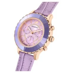 Swarovski Octea Lux Chrono Watch Swiss Made, Leather Strap, Purple, Rose Gold-tone Finish 13 Swarovski Octea Lux Chrono Watch Swiss Made, Leather Strap, Purple, Rose Gold-tone Finish -Jewelry Store octea lux chrono watch swiss made leather strap purple rose gold tone finish swarovski 5632263 4