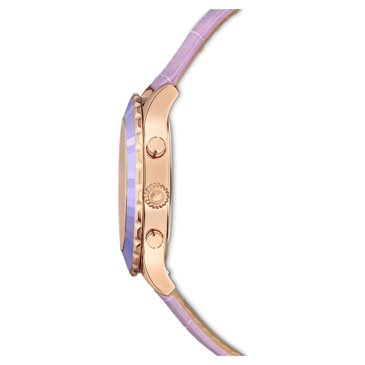 Swarovski Octea Lux Chrono Watch Swiss Made, Leather Strap, Purple, Rose Gold-tone Finish 9 Swarovski Octea Lux Chrono Watch Swiss Made, Leather Strap, Purple, Rose Gold-tone Finish - Image 7