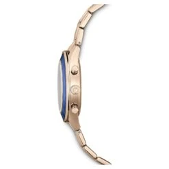 Swarovski Octea Lux Sport Watch Swiss Made, Metal Bracelet, Blue, Champagne Gold-tone Finish -Jewelry Store octea lux sport watch swiss made metal bracelet blue champagne gold tone finish swarovski 5632481 7