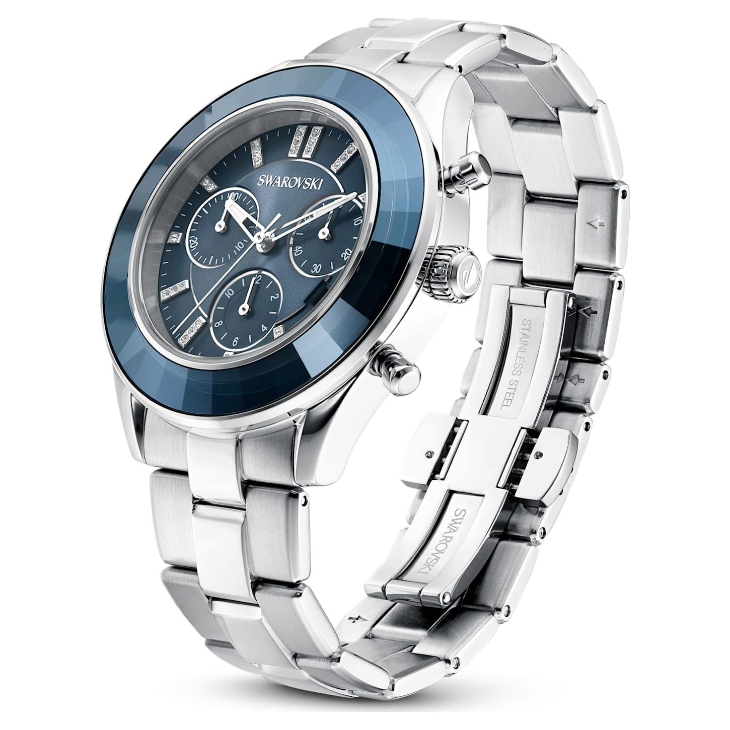 Swarovski Octea Lux Sport Watch Swiss Made, Metal Bracelet, Blue, Stainless Steel 4 Swarovski Octea Lux Sport Watch Swiss Made, Metal Bracelet, Blue, Stainless Steel - Image 2