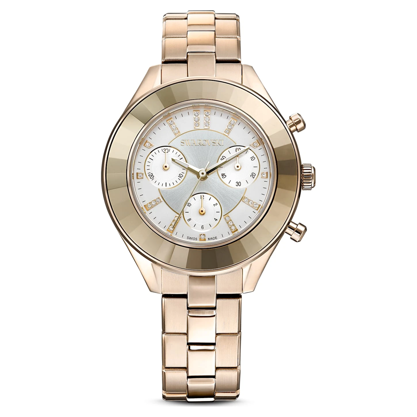 Swarovski Octea Lux Sport Watch Swiss Made, Metal Bracelet, Gold Tone, Champagne Gold-tone Finish 4 Swarovski Octea Lux Sport Watch Swiss Made, Metal Bracelet, Gold Tone, Champagne Gold-tone Finish - Image 2