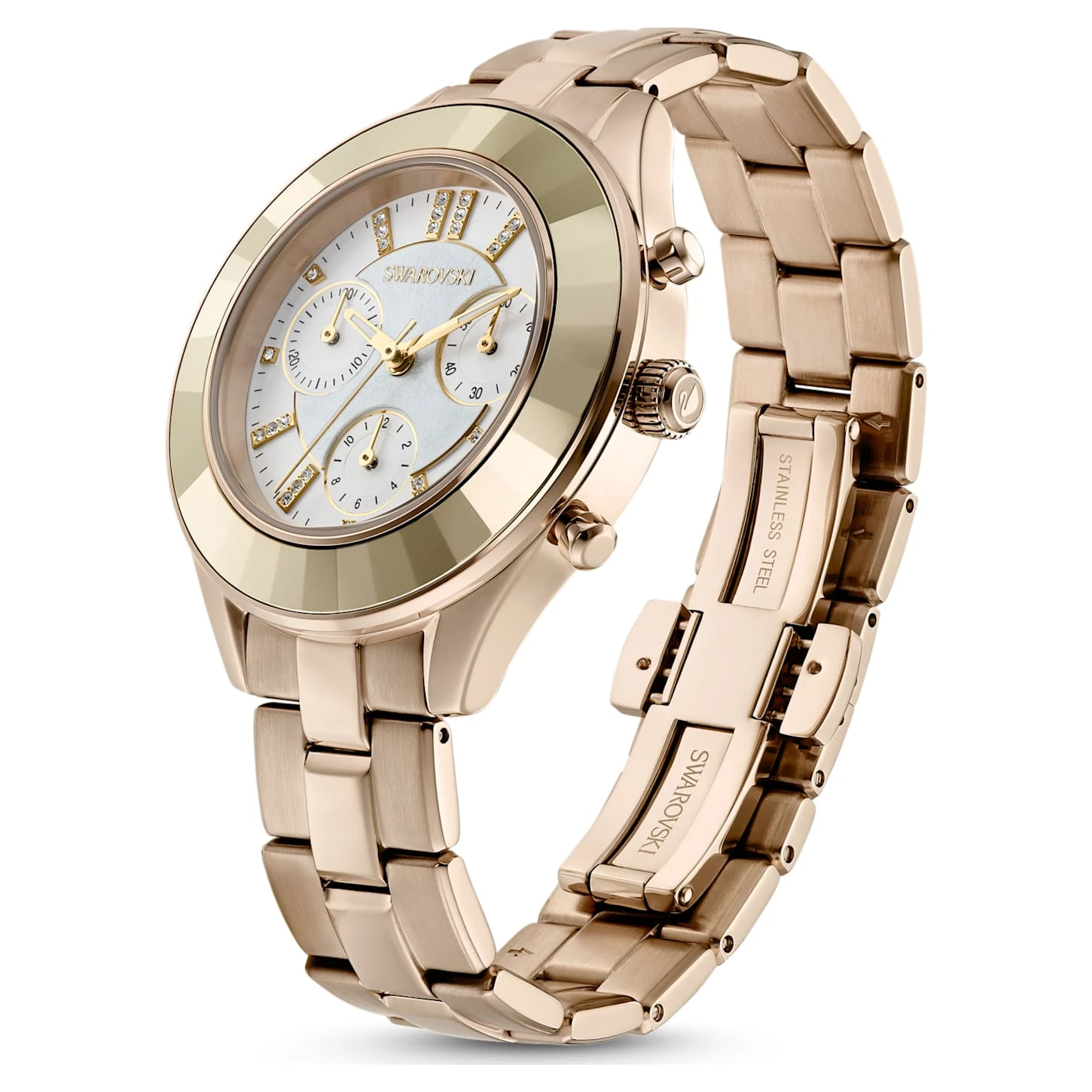 Swarovski Octea Lux Sport Watch Swiss Made, Metal Bracelet, Gold Tone, Champagne Gold-tone Finish 5 Swarovski Octea Lux Sport Watch Swiss Made, Metal Bracelet, Gold Tone, Champagne Gold-tone Finish - Image 3