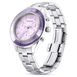 Swarovski Octea Lux Sport Watch Swiss Made, Metal Bracelet, Purple, Stainless Steel -Jewelry Store octea lux sport watch swiss made metal bracelet purple stainless steel swarovski 5632484 2
