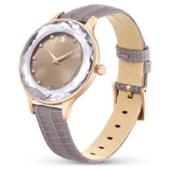 Swarovski Octea Nova Watch Swiss Made, Leather Strap, Beige, Rose Gold-tone Finish -Jewelry Store octea nova watch swiss made leather strap beige rose gold tone finish swarovski 5649999 2