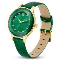 Swarovski Octea Nova Watch Swiss Made, Leather Strap, Green, Gold-tone Finish 11 Swarovski Octea Nova Watch Swiss Made, Leather Strap, Green, Gold-tone Finish -Jewelry Store octea nova watch swiss made leather strap green gold tone finish swarovski 5650005 2