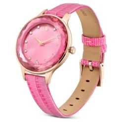 Swarovski Octea Nova Watch Swiss Made, Leather Strap, Pink, Rose Gold-tone Finish -Jewelry Store octea nova watch swiss made leather strap pink rose gold tone finish swarovski 5650030 2