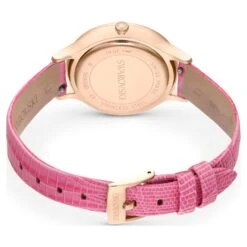 Swarovski Octea Nova Watch Swiss Made, Leather Strap, Pink, Rose Gold-tone Finish -Jewelry Store octea nova watch swiss made leather strap pink rose gold tone finish swarovski 5650030 3