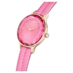 Swarovski Octea Nova Watch Swiss Made, Leather Strap, Pink, Rose Gold-tone Finish -Jewelry Store octea nova watch swiss made leather strap pink rose gold tone finish swarovski 5650030 4