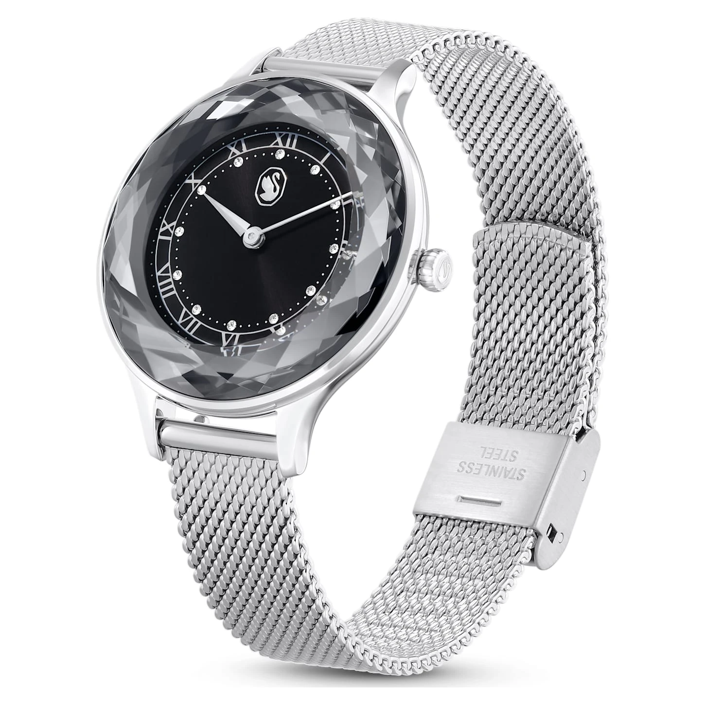 Swarovski Octea Nova Watch Swiss Made, Metal Bracelet, Black, Stainless Steel 4 Swarovski Octea Nova Watch Swiss Made, Metal Bracelet, Black, Stainless Steel - Image 2