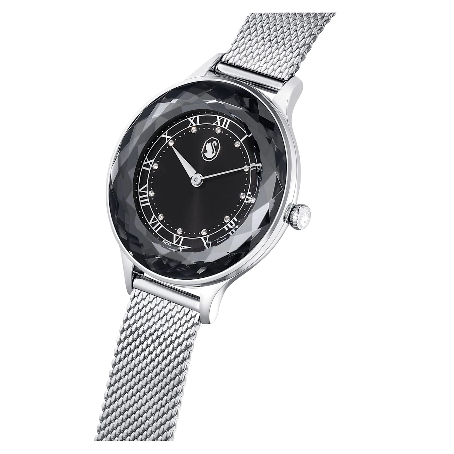 Swarovski Octea Nova Watch Swiss Made, Metal Bracelet, Black, Stainless Steel 6 Swarovski Octea Nova Watch Swiss Made, Metal Bracelet, Black, Stainless Steel - Image 4