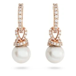 Swarovski Originally Drop Earrings White, Rose Gold-tone Plated -Jewelry Store originally drop earrings white rose gold tone plated swarovski 5669524 2