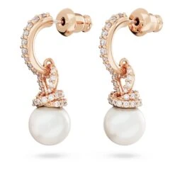 Swarovski Originally Drop Earrings White, Rose Gold-tone Plated -Jewelry Store originally drop earrings white rose gold tone plated swarovski 5669524 3