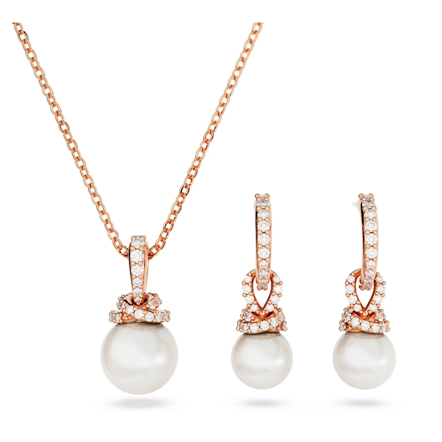 Swarovski Originally Set White, Rose Gold-tone Plated 4 Swarovski Originally Set White, Rose Gold-tone Plated - Image 2