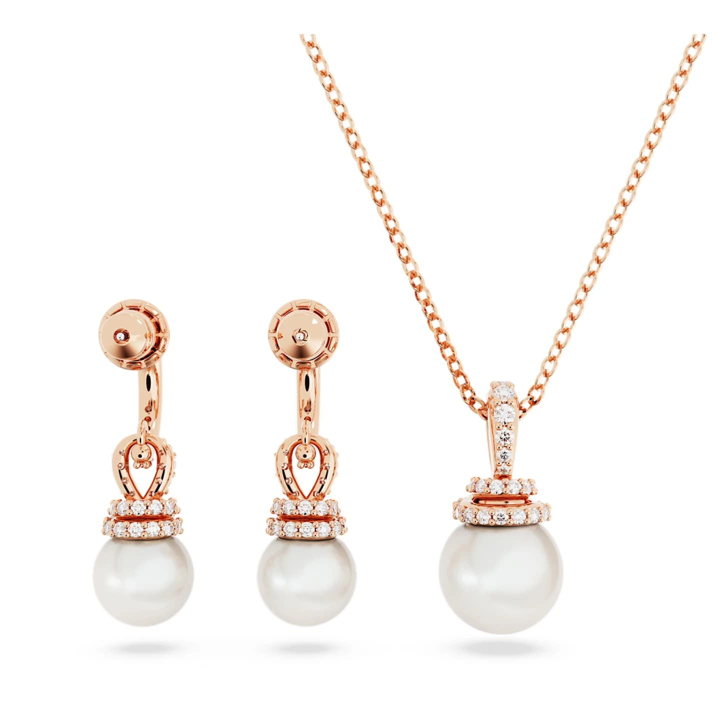 Swarovski Originally Set White, Rose Gold-tone Plated 7 Swarovski Originally Set White, Rose Gold-tone Plated - Image 5