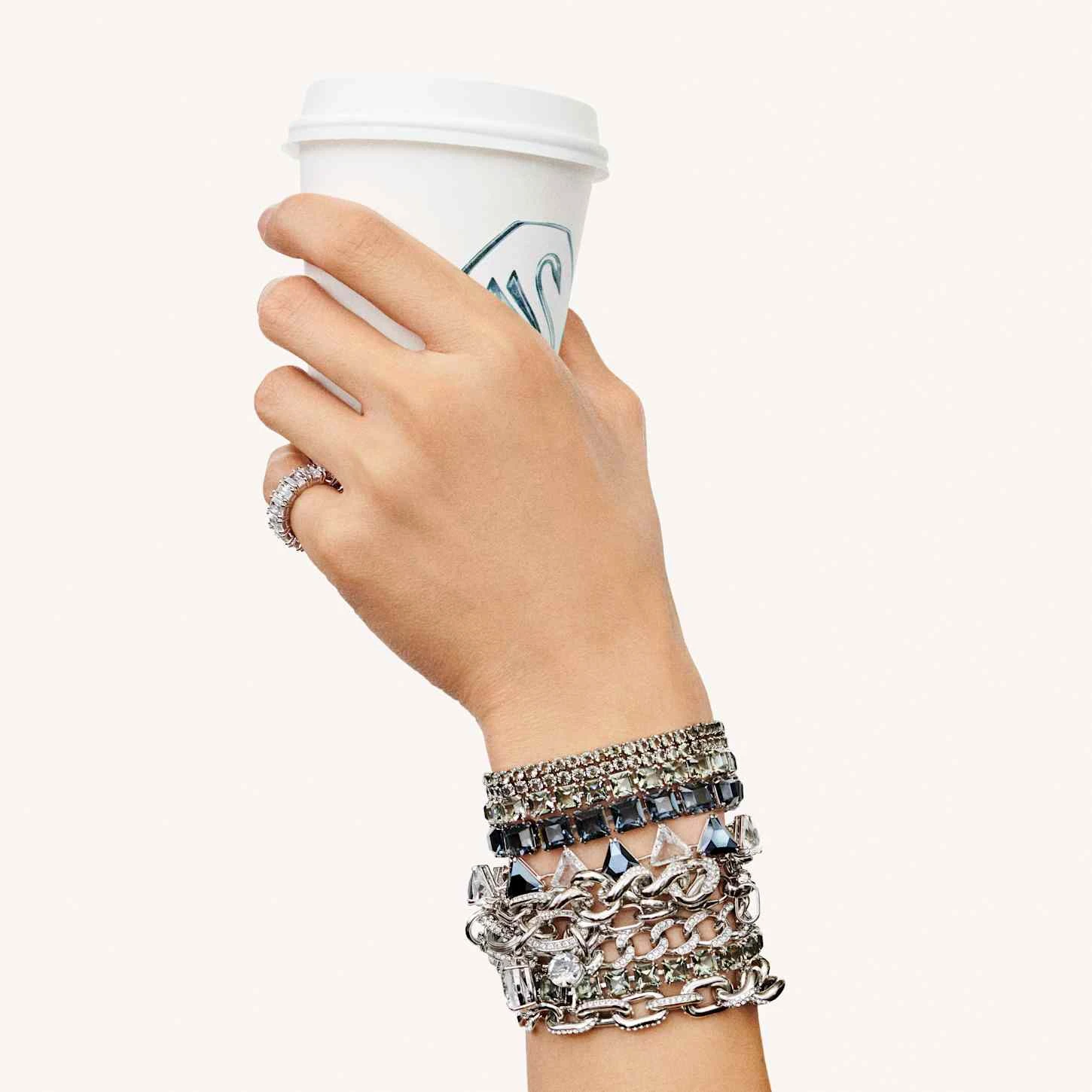 Swarovski Ortyx Bracelet Triangle Cut, Black, Rhodium Plated 7 Swarovski Ortyx Bracelet Triangle Cut, Black, Rhodium Plated - Image 5