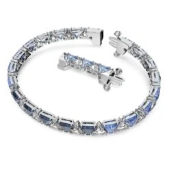 Swarovski Ortyx Bracelet Triangle Cut, Blue, Rhodium Plated -Jewelry Store ortyx bracelet triangle cut blue rhodium plated swarovski 5614925 2