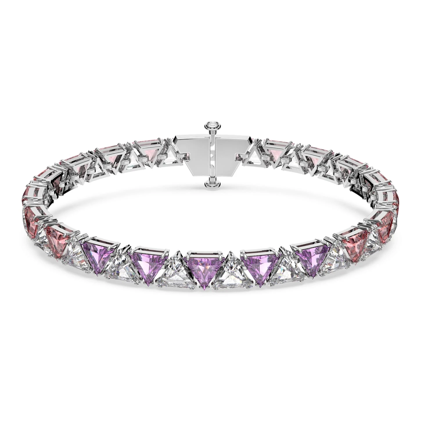 Swarovski Ortyx Bracelet Triangle Cut, Pink, Rhodium Plated 4 Swarovski Ortyx Bracelet Triangle Cut, Pink, Rhodium Plated - Image 2