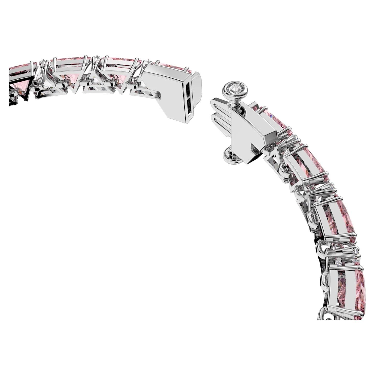 Swarovski Ortyx Bracelet Triangle Cut, Pink, Rhodium Plated 6 Swarovski Ortyx Bracelet Triangle Cut, Pink, Rhodium Plated - Image 4