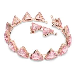 Swarovski Ortyx Bracelet Triangle Cut, Pink, Rose Gold-tone Plated -Jewelry Store ortyx bracelet triangle cut pink rose gold tone plated swarovski 5614934 2