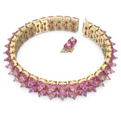 Swarovski Ortyx Choker Pyramid Cut, Pink, Gold-tone Plated -Jewelry Store ortyx choker pyramid cut pink gold tone plated swarovski 5600620 2