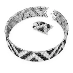 Swarovski Ortyx Choker Triangle Cut, Black, Rhodium Plated -Jewelry Store ortyx choker triangle cut black rhodium plated swarovski 5615327 2