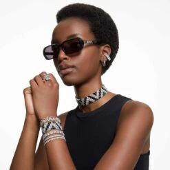 Swarovski Ortyx Choker Triangle Cut, Black, Rhodium Plated -Jewelry Store ortyx choker triangle cut black rhodium plated swarovski 5615327 5