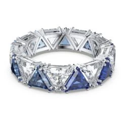 Swarovski Ortyx Cocktail Ring Triangle Cut, Blue, Rhodium Plated -Jewelry Store ortyx cocktail ring triangle cut blue rhodium plated swarovski 5608527 1