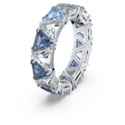 Swarovski Ortyx Cocktail Ring Triangle Cut, Blue, Rhodium Plated -Jewelry Store ortyx cocktail ring triangle cut blue rhodium plated swarovski 5608527 2
