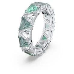 Swarovski Ortyx Cocktail Ring Triangle Cut, Green, Rhodium Plated -Jewelry Store ortyx cocktail ring triangle cut green rhodium plated swarovski 5610734 2