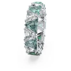 Swarovski Ortyx Cocktail Ring Triangle Cut, Green, Rhodium Plated -Jewelry Store ortyx cocktail ring triangle cut green rhodium plated swarovski 5610734 3