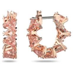 Swarovski Ortyx Hoop Earrings Triangle Cut, Small, Pink, Rose Gold-tone Plated 9 Swarovski Ortyx Hoop Earrings Triangle Cut, Small, Pink, Rose Gold-tone Plated -Jewelry Store ortyx hoop earrings triangle cut small pink rose gold tone plated swarovski 5614930 2