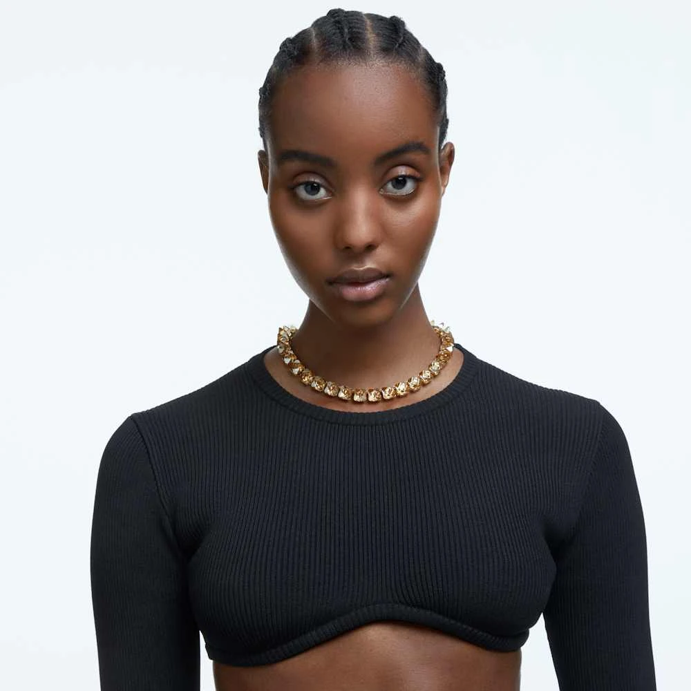 Swarovski Ortyx Necklace Pyramid Cut, Gold Tone, Gold-tone Plated 7 Swarovski Ortyx Necklace Pyramid Cut, Gold Tone, Gold-tone Plated - Image 5