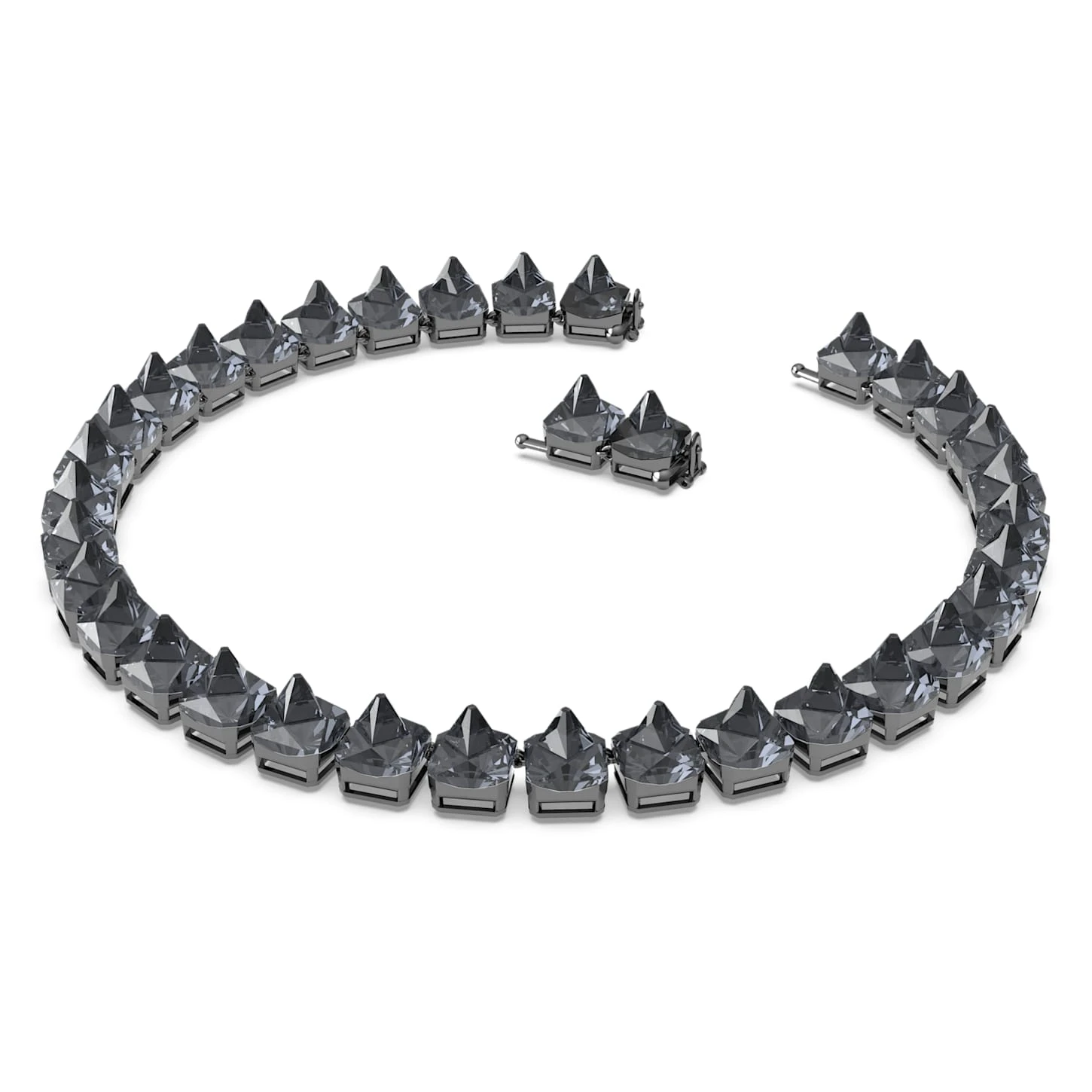 Swarovski Ortyx Necklace Pyramid Cut, Gray, Ruthenium Plated 5 Swarovski Ortyx Necklace Pyramid Cut, Gray, Ruthenium Plated - Image 3