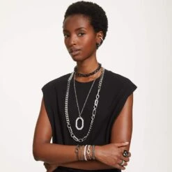 Swarovski Ortyx Necklace Pyramid Cut, Gray, Ruthenium Plated 11 Swarovski Ortyx Necklace Pyramid Cut, Gray, Ruthenium Plated -Jewelry Store ortyx necklace pyramid cut gray ruthenium plated swarovski 5613682 4