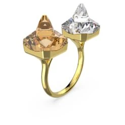 Swarovski Ortyx Open Ring Pyramid Cut, Yellow, Gold-tone Plated -Jewelry Store ortyx open ring pyramid cut yellow gold tone plated swarovski 5613678 2