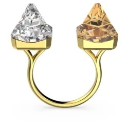 Swarovski Ortyx Open Ring Pyramid Cut, Yellow, Gold-tone Plated -Jewelry Store ortyx open ring pyramid cut yellow gold tone plated swarovski 5613678 4
