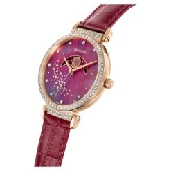 Swarovski Passage Moon Phase Watch Swiss Made, Moon, Leather Strap, Red, Rose Gold-tone Finish 14 Swarovski Passage Moon Phase Watch Swiss Made, Moon, Leather Strap, Red, Rose Gold-tone Finish -Jewelry Store passage moon phase watch swiss made moon leather strap red rose gold tone finish swarovski 5613323 4