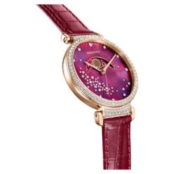 Swarovski Passage Moon Phase Watch Swiss Made, Moon, Leather Strap, Red, Rose Gold-tone Finish 15 Swarovski Passage Moon Phase Watch Swiss Made, Moon, Leather Strap, Red, Rose Gold-tone Finish -Jewelry Store passage moon phase watch swiss made moon leather strap red rose gold tone finish swarovski 5613323 5