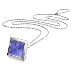 Swarovski Pendant Watch Triangle Cut, Blue, Stainless Steel -Jewelry Store pendant watch triangle cut blue stainless steel swarovski 5631158 2