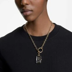 Swarovski Pocket Watch Black, Gold-tone Finish 13 Swarovski Pocket Watch Black, Gold-tone Finish -Jewelry Store pocket watch black gold tone finish swarovski 5624363 5