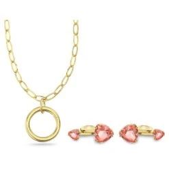 Swarovski Pod Jewelry Pink, Gold-tone Plated