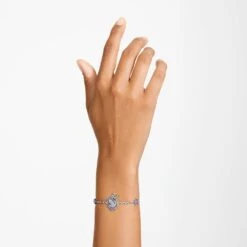 Swarovski Pop Swan Bracelet Swan, Blue, Rhodium Plated